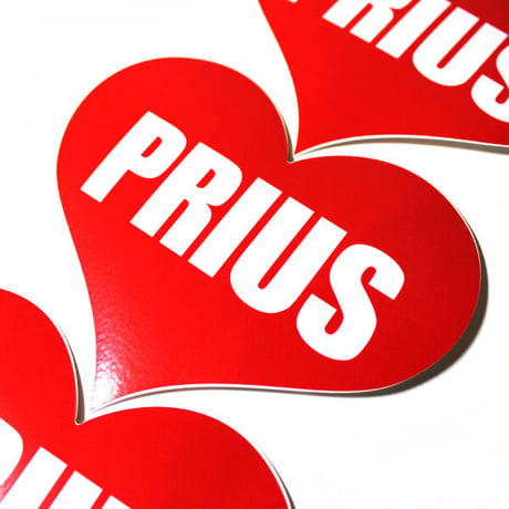 PRIUS HEART RED STICKER - プリウス ハート レッド ステッカ ー /  TOYOTA トヨタ