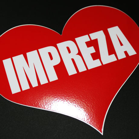 IMPREZA HEART RED STICKER - インプレッサ ハート レッド ステッカー  / SUBARU スバル WRX JDM