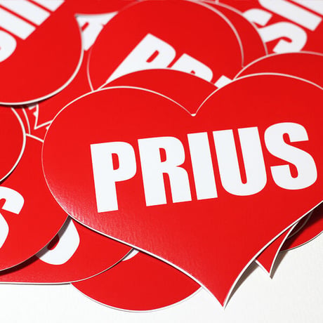 PRIUS HEART RED STICKER - プリウス ハート レッド ステッカ ー /  TOYOTA トヨタ