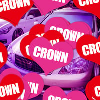 CROWN HEART PINK STICKER - クラウン ハート ピンク ステッカ ー / TOYOTA トヨタ JDM VIP セダン
