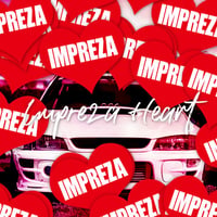 IMPREZA HEART RED STICKER - インプレッサ ハート レッド ステッカー  / SUBARU スバル WRX JDM