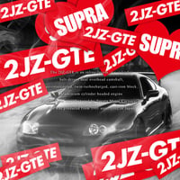 2JZ-GTE RED STICKER  - ステッカー / JDM USDM カスタム SUPRA ARIST スープラ アリスト ドリフト