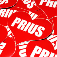 PRIUS HEART RED STICKER - プリウス ハート レッド ステッカ ー /  TOYOTA トヨタ