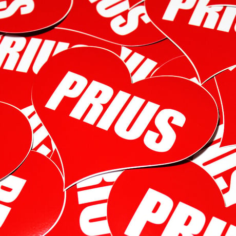 PRIUS HEART RED STICKER - プリウス ハート レッド ステッカ ー /  TOYOTA トヨタ