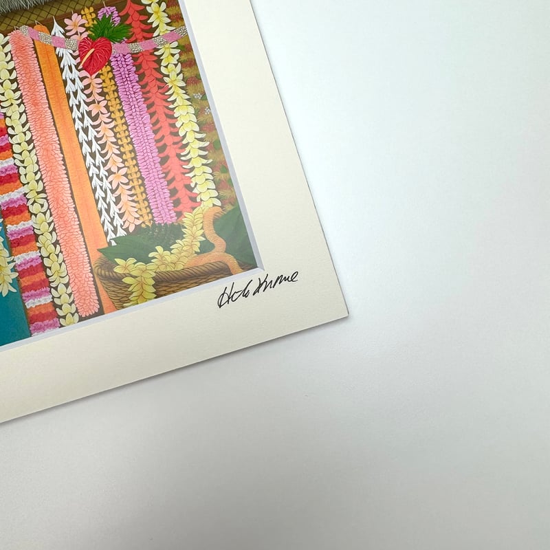 直筆サイン入り ヒロクメアート 2Lマットスタンド 色鮮やかな