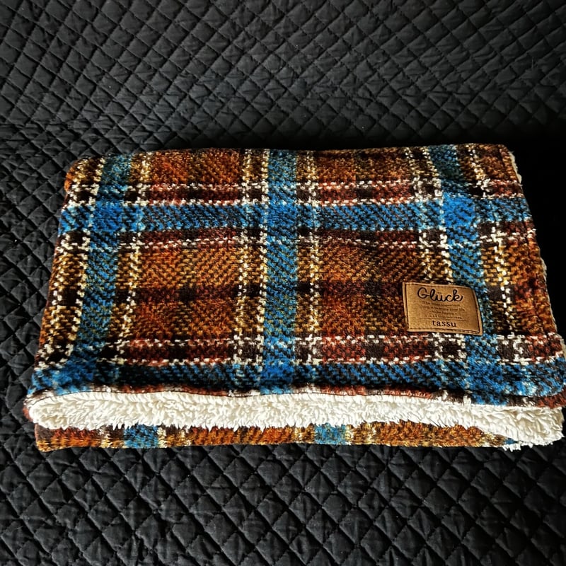 もこもこブランケット グリュック//タータンチェック/ふわふわ