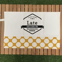 【お名前入り】カフェマット（マスタードドット）