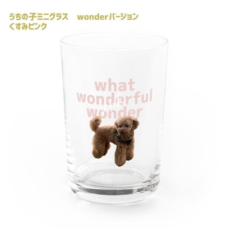 【うちの子】ミニグラス/wonderバージョン/くすみカラー/写真で作る/お名前入り