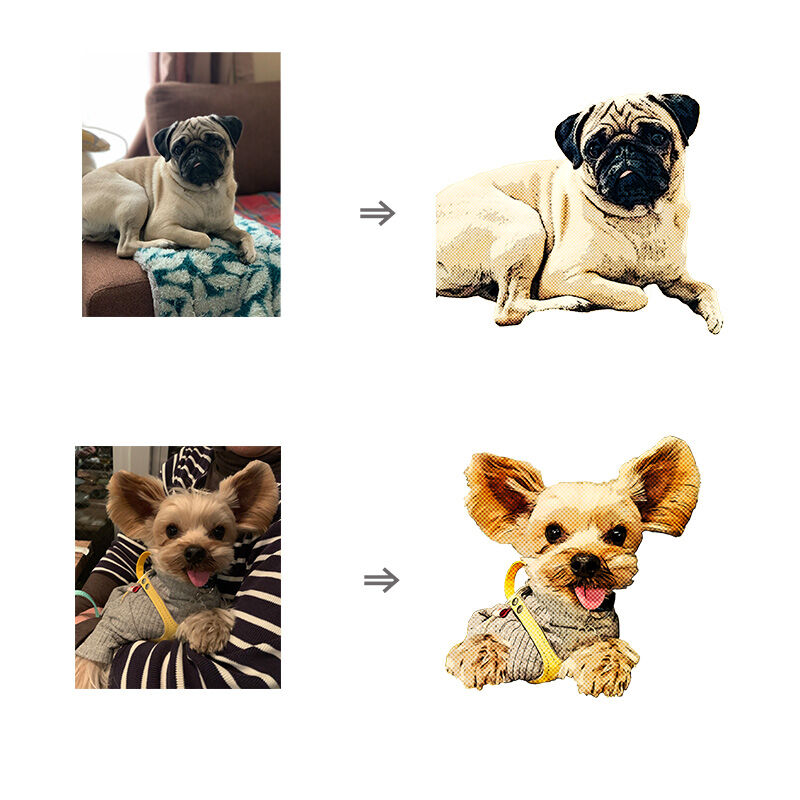 ワンコ写真アート加工オーダー（プリント5枚付） | wonder9