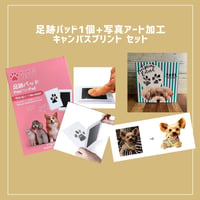 足跡パッド1個+写真アート加工+キャンバスセット