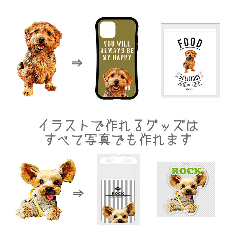 ワンコ写真アート加工オーダー（プリント5枚付） | wonder9【うちの子