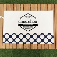 【お名前入り】カフェマット（ネイビードット）