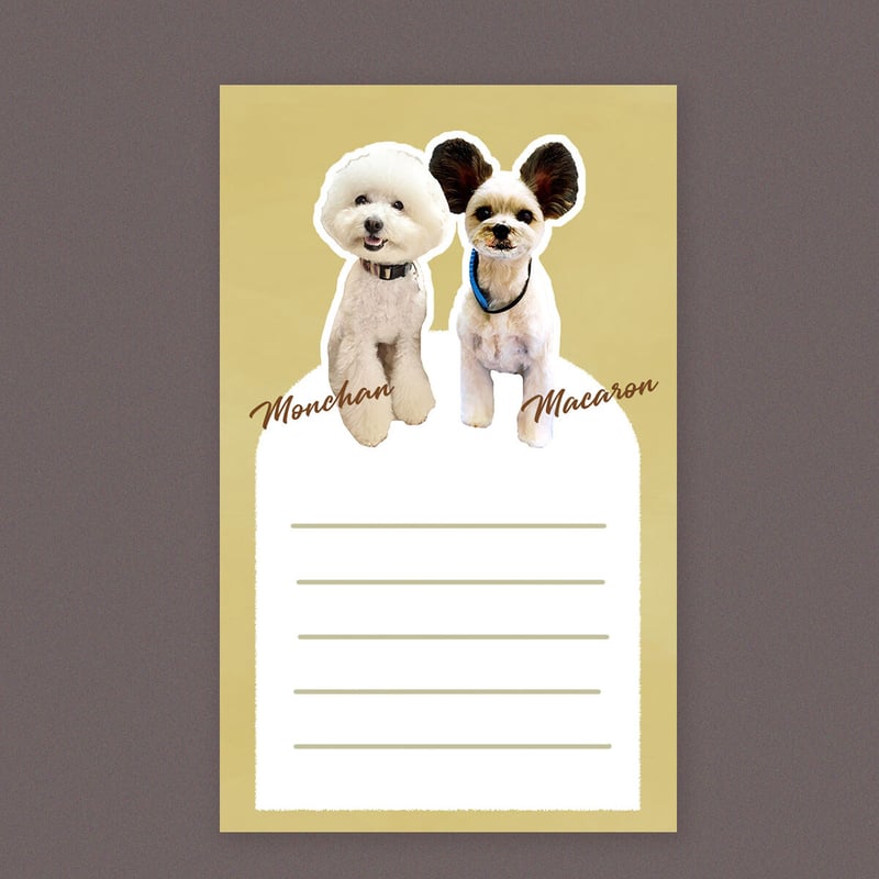 NOA様✩⋆確認専用ページ メッセージカード うちの子メッセージカード」くすみカラーバージョン／20枚セット