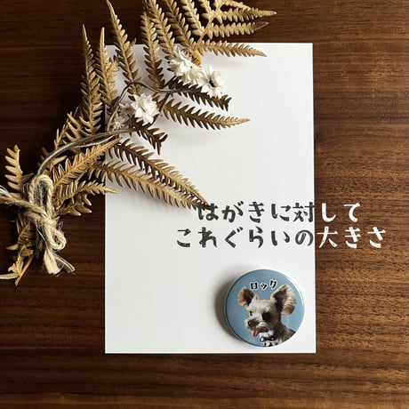 【うちの子缶バッジ】37mm 2個セット/くすみカラー