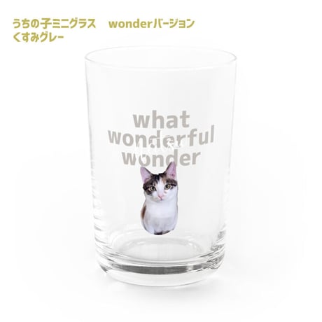 【うちの子】ミニグラス/wonderバージョン/くすみカラー/写真で作る/お名前入り
