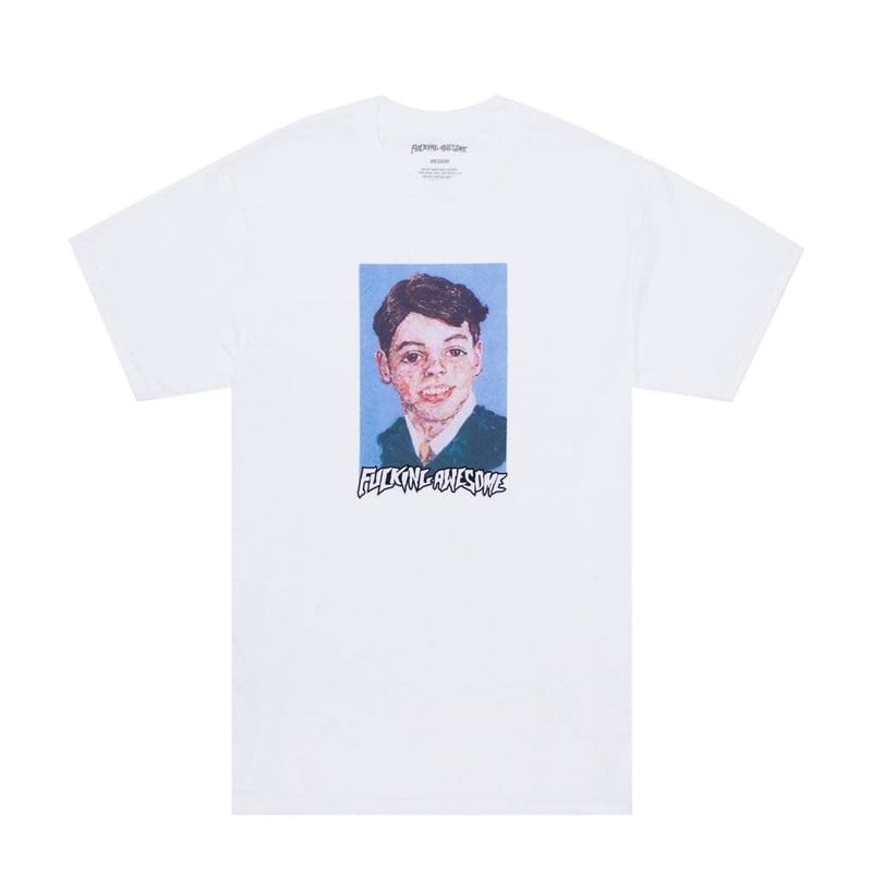 Fucking Awesome Gino Felt Class Photo Tee - Whi