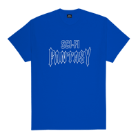 Sci-Fi Fantasy Biker Tee - Royal Blue