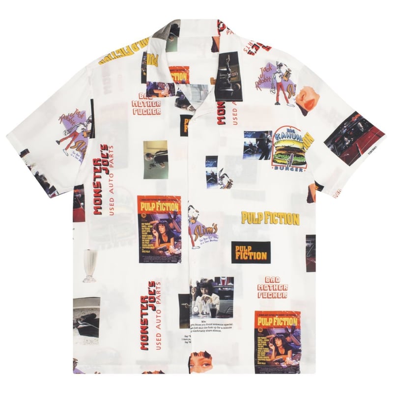 Huf Pulp Fiction Photo Woven Top - White | SLO