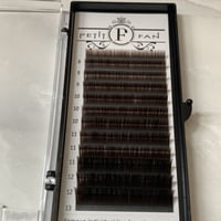 フラットカラーラッシュ 〈ブラウン〉0.15mm 長さMIX8〜13mm
