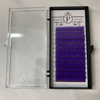 カラーフラットラッシュ〈パープル 〉 長さMIX 8〜13mm J.C.Dカール