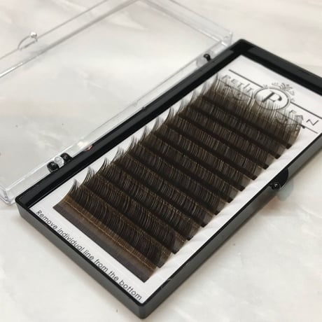 ボリュームラッシュ＜ブラウン＞　Jカール　0.07ｍｍ　9～15ｍｍ