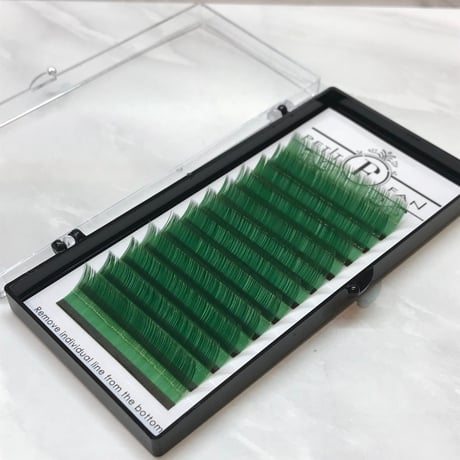 ボリュームラッシュ＜グリーン＞Ｃカール　0.07ｍｍ　9～15ｍｍ