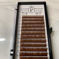 シングルカラーラッシュ 〈ミディアムブラウン〉0.15mm 長さMix  8〜13mm