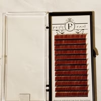シングルカラーラッシュ《レッドブラウン》Ｄカール0.15ｍｍ　9～15ｍｍ