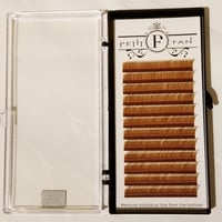 シングルカラーラッシュ《ライトブラウン》Ｃカール0.15ｍｍ　9～15ｍｍ