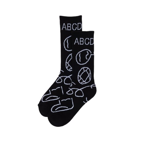 SHUKYU × Masanao Hirayama / ABCDE F.C. Socks (Black)