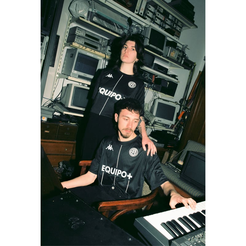 Equipo x Kappa ボーンデザインユニフォームシャツ Equipo x Kappa ボーンデザインユニフォームシャツ 青いシャツに骨格