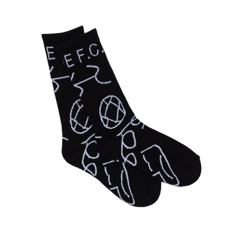 SHUKYU × Masanao Hirayama / ABCDE F.C. Socks (Black)