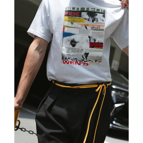 SHUKYU × COGNOMEN - Football Collage Tee (Without Borders / Ash)