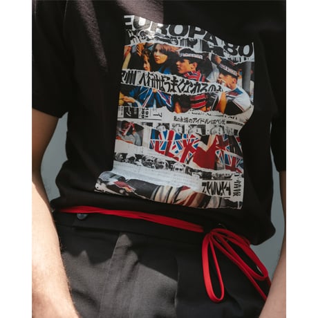 SHUKYU × COGNOMEN - Football Collage Tee (Crowns & Goals / Black)