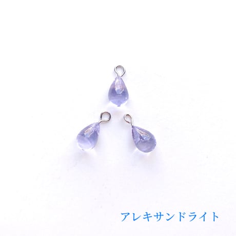 カン付きドロップビーズ（FJ089　クールカラー）