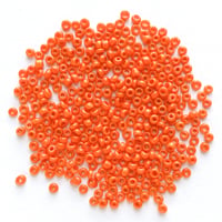 シードビーズ　（JFK031　オレンジ　size外径:約2.5mm)    【4g】
