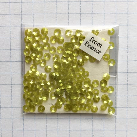スパンコール 亀甲 3mm（FFS284 ラスターライムグリーン）【0.3g】