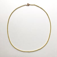 カラーアズキチェーンネックレス（レモンイエロー）【40cm】