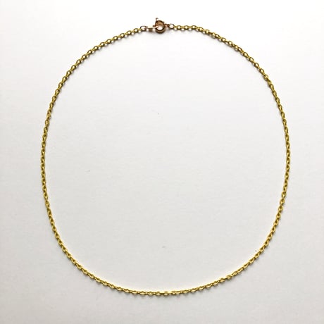 カラーアズキチェーンネックレス（レモンイエロー）【40cm】