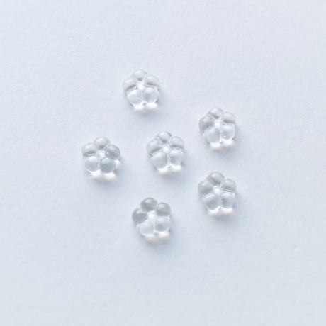フラワー型ロンデルビーズ　S（FJ35　クールカラー）【単色・6個セット】