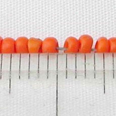 シードビーズ　（JFF211　オレンジ　size外径:約2.2mm)     【4g】