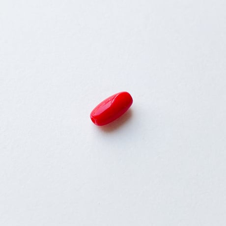 ヴィンテージフランス　ナツメビーズ（レッド）【2個セット】
