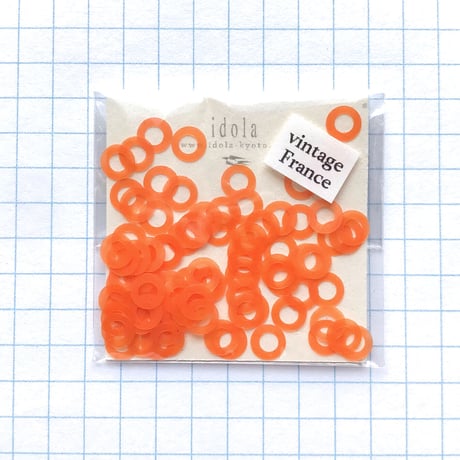 スパンコール リング　5mm（FSCA258 オレンジ）【0.3g】