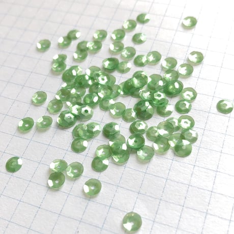 スパンコール 亀甲 4mm（FFS295　ラスターグリーン）【0.4g】