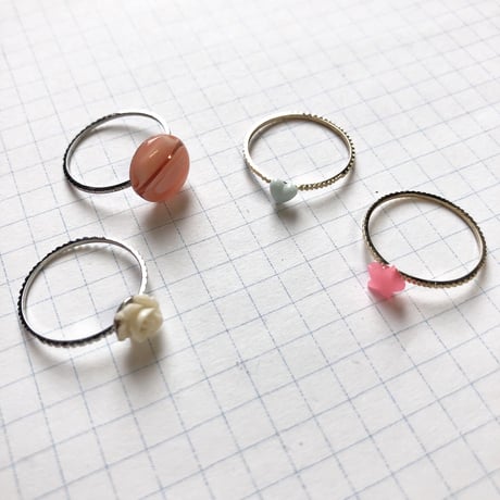 貼り付けリングパーツ・平皿（Φ3mm　ゴールド)  【2個セット】