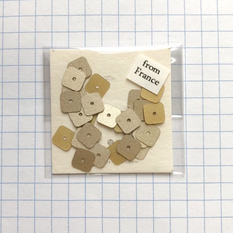 スクエアスパンコール 6mm（FFS058  シャンパンゴールド）【0.2g】