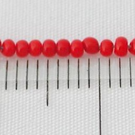 シードビーズ　（JFF036　レッド　size外径:約2.0mm　丸小)    【4g】