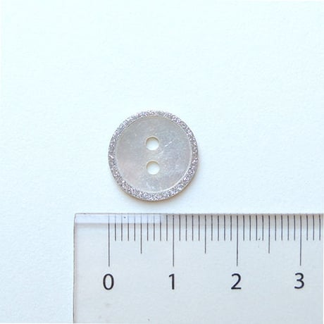 ラメ縁取り シェルボタン (JB109463 14mm)