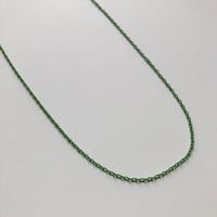カラーアズキチェーンネックレス（ライムグリーン）【70cm】