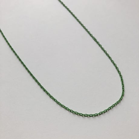 カラーアズキチェーンネックレス（ライムグリーン）【70cm】